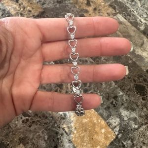 Sterling silver heart bracelet
